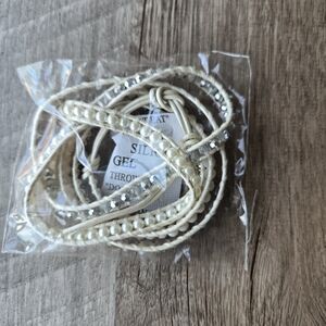 Victoria Emerson Cream and Silver Bracelet